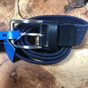 Larsson & Co Braided Stretch Belt Navy Blue Men's Size M or L New Nwt Larsson & Co Braided Stretch Belt Navy Blue Men's Size M or L New Nwt